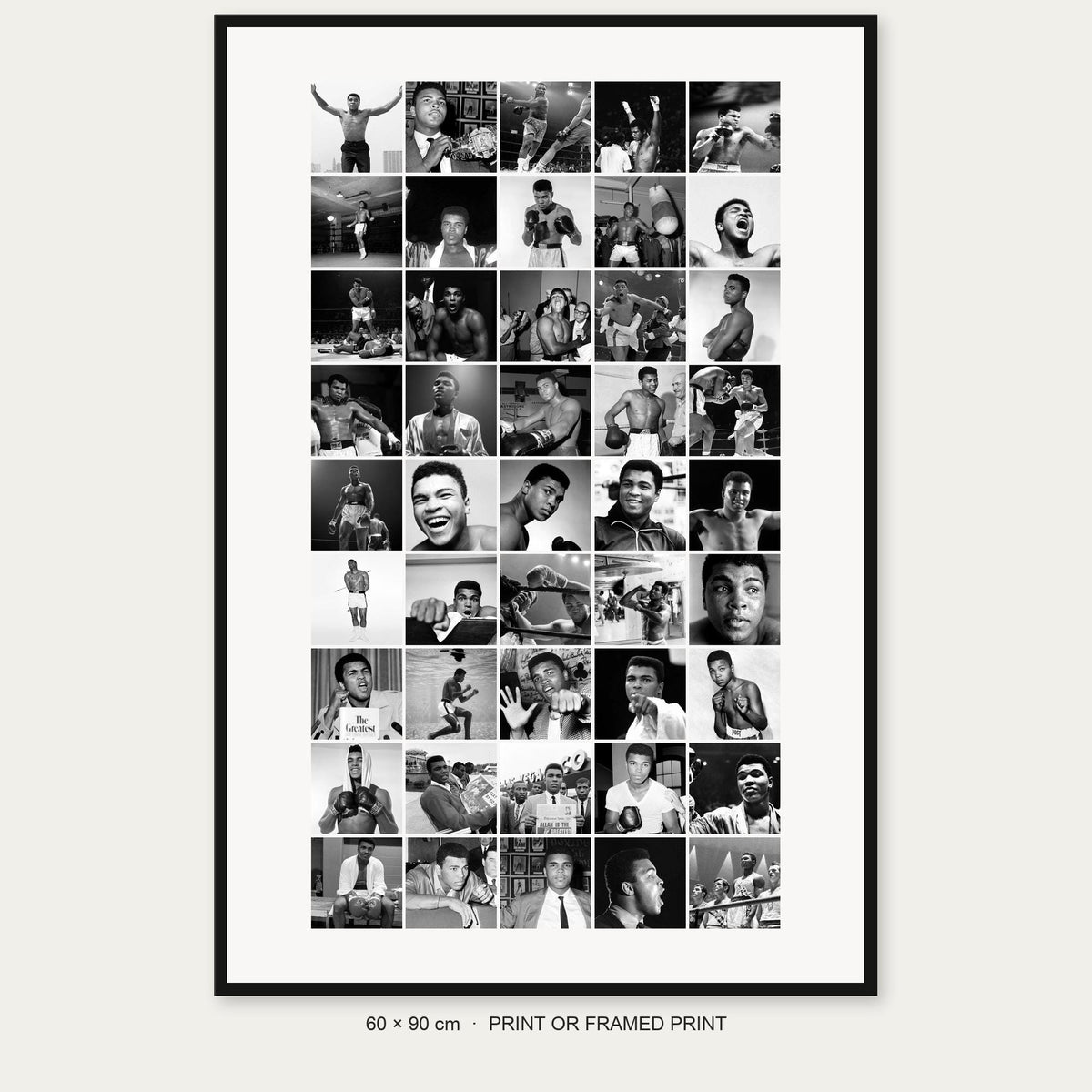 Muhammad Ali 45-photo collage complete product view