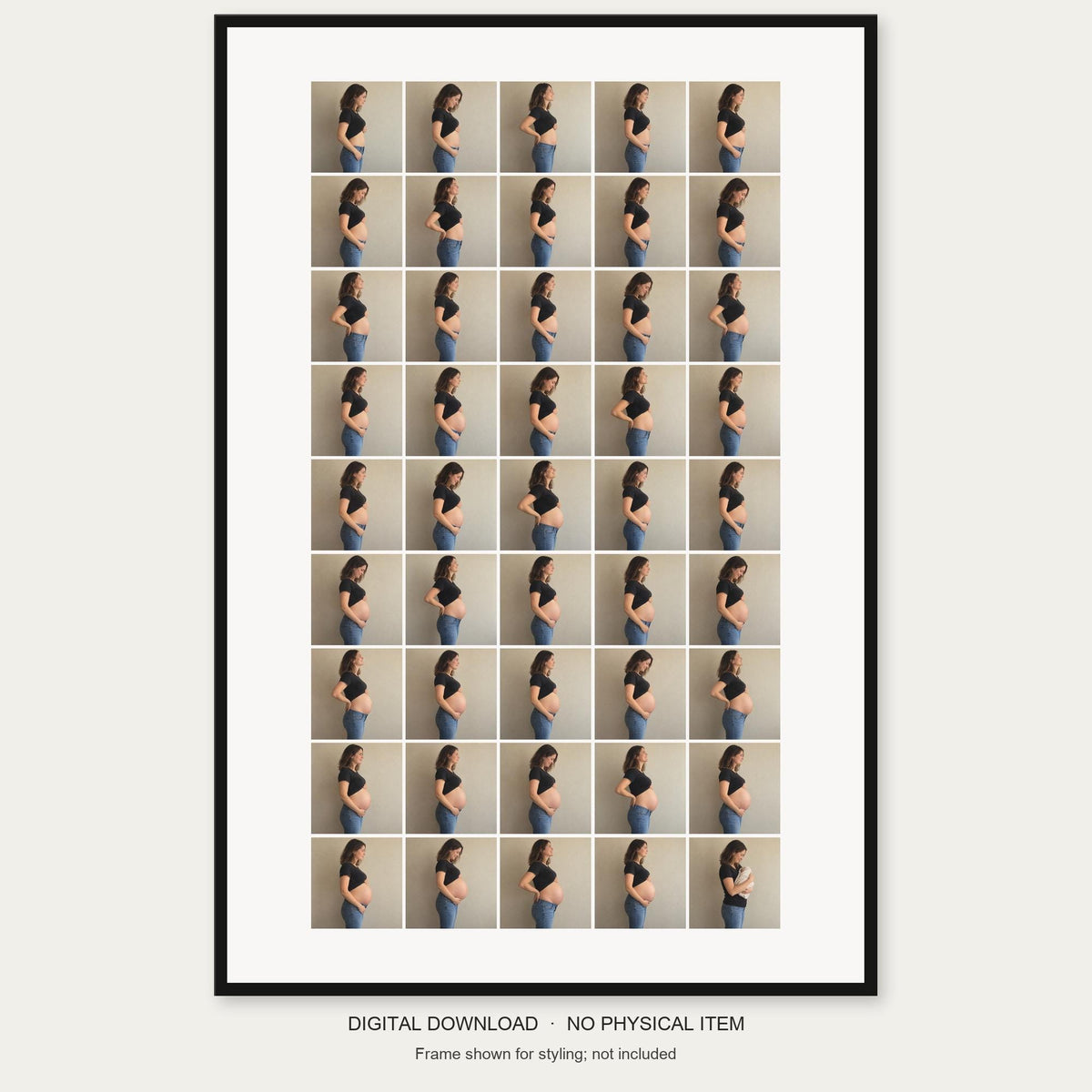 Personalised Pregnancy 45-photo collage complete product view