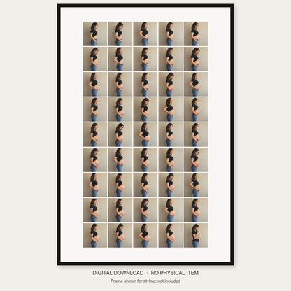 Personalised Pregnancy 45-photo collage complete product view