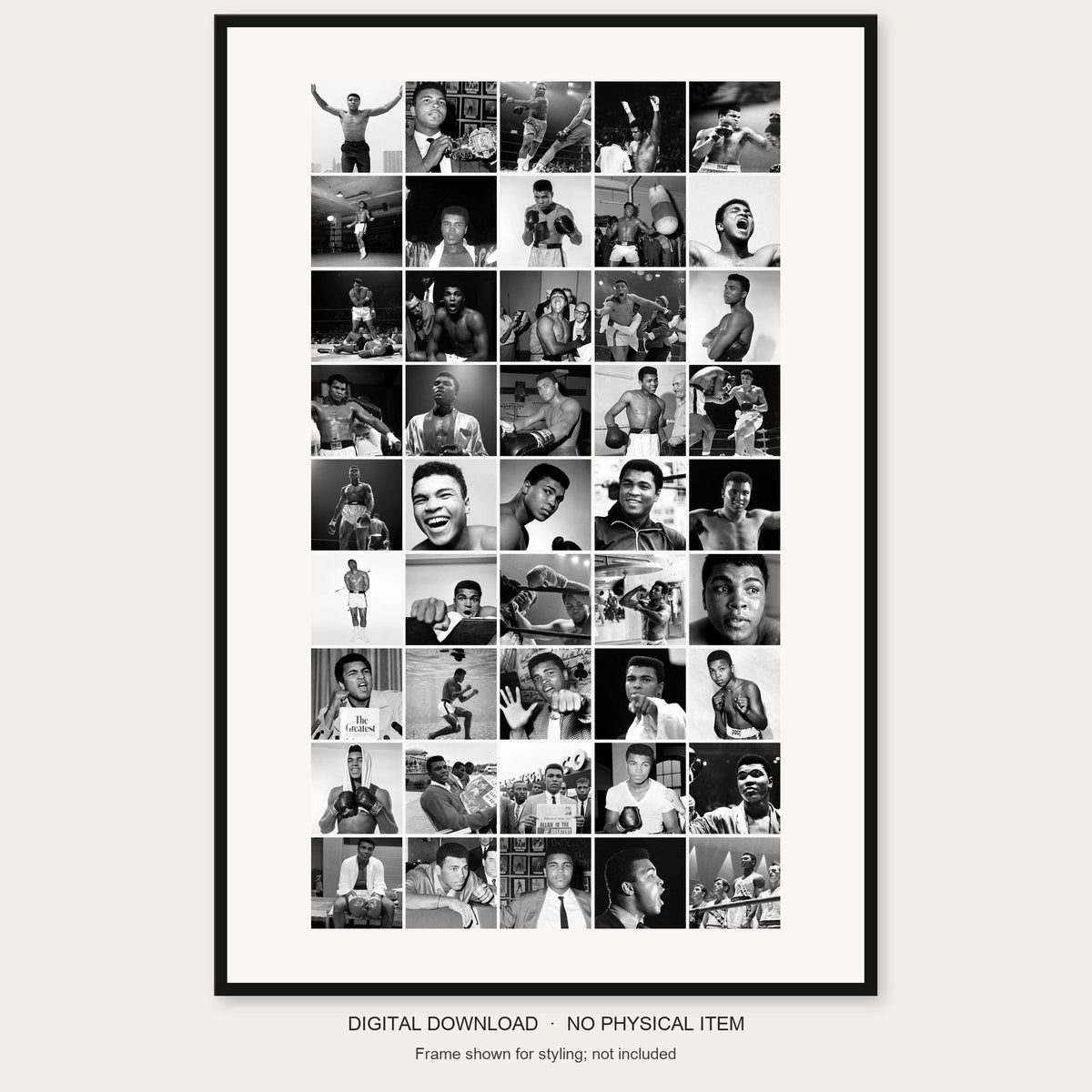 Muhammad Ali 45-photo collage complete product view
